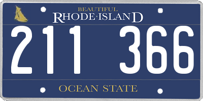 RI license plate 211366