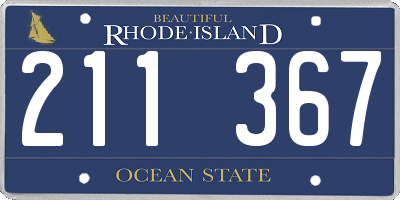 RI license plate 211367