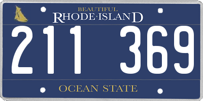 RI license plate 211369