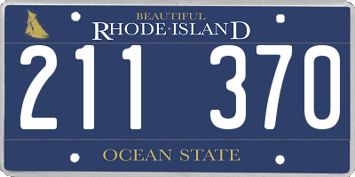 RI license plate 211370