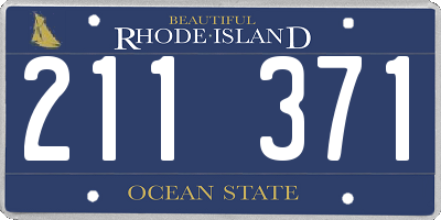 RI license plate 211371