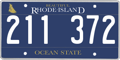 RI license plate 211372
