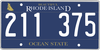 RI license plate 211375