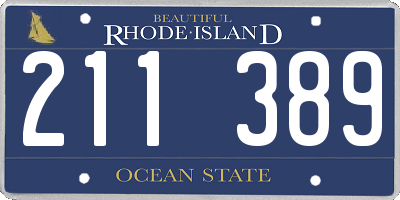RI license plate 211389