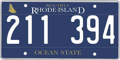 RI license plate 211394
