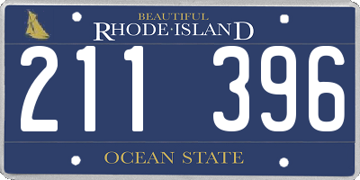 RI license plate 211396