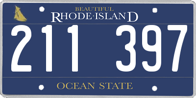 RI license plate 211397