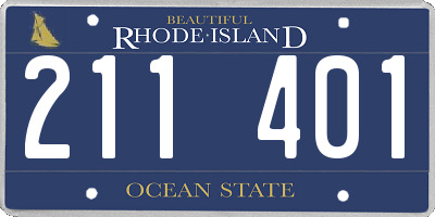 RI license plate 211401