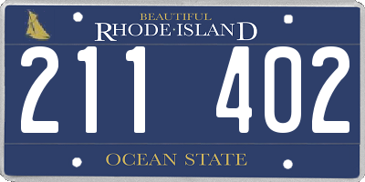 RI license plate 211402