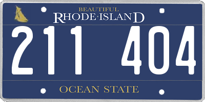 RI license plate 211404