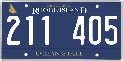RI license plate 211405