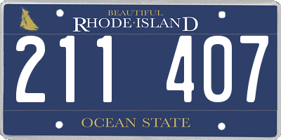 RI license plate 211407