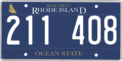 RI license plate 211408