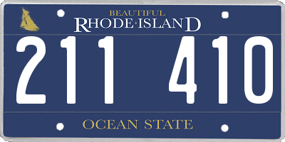 RI license plate 211410