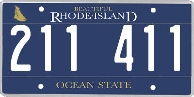 RI license plate 211411
