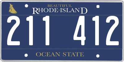 RI license plate 211412