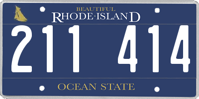 RI license plate 211414