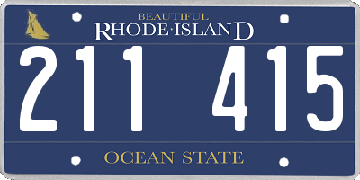 RI license plate 211415