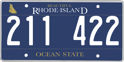 RI license plate 211422