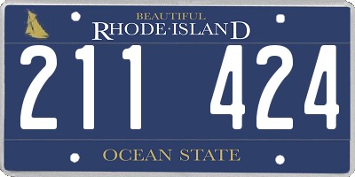 RI license plate 211424