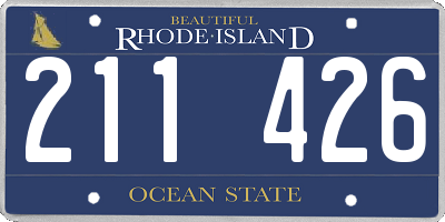RI license plate 211426
