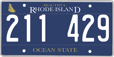 RI license plate 211429