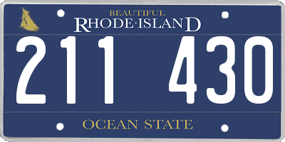 RI license plate 211430