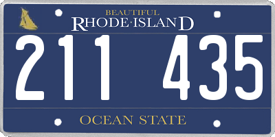 RI license plate 211435