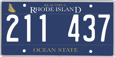 RI license plate 211437