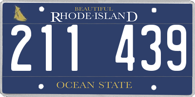 RI license plate 211439