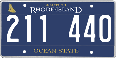 RI license plate 211440