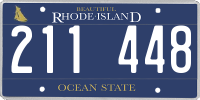 RI license plate 211448