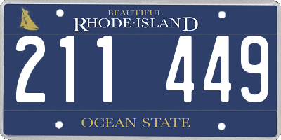 RI license plate 211449