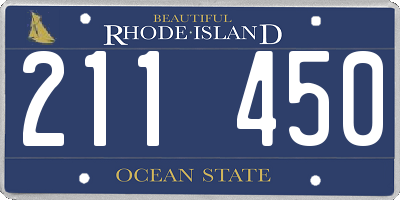 RI license plate 211450