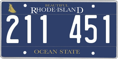 RI license plate 211451