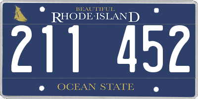RI license plate 211452