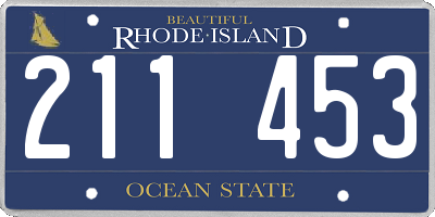 RI license plate 211453