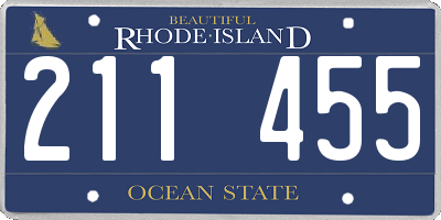 RI license plate 211455