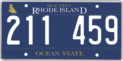 RI license plate 211459