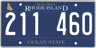 RI license plate 211460