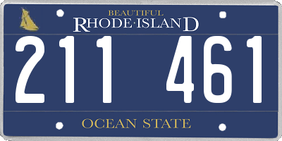 RI license plate 211461
