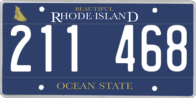 RI license plate 211468