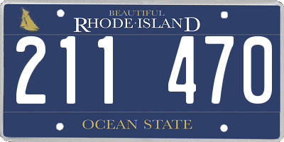 RI license plate 211470