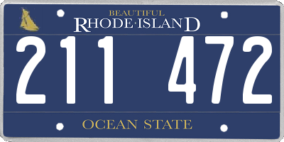 RI license plate 211472