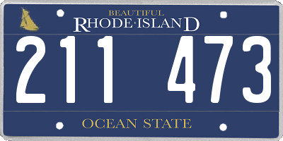 RI license plate 211473