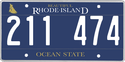 RI license plate 211474
