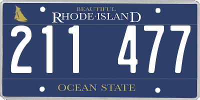 RI license plate 211477