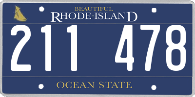 RI license plate 211478