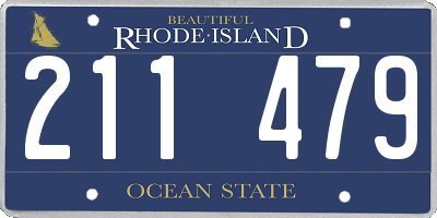 RI license plate 211479