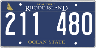 RI license plate 211480